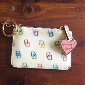 Dooney and Bourke Rainbow Keychain Change Purse